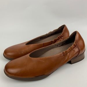 Dansko Kira flats Loafers in brown leather size 37